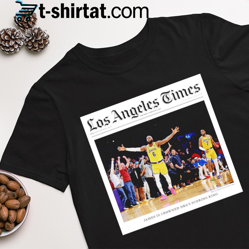 Los Angeles Times Lebron James is crowned NBA's scoring king shirt