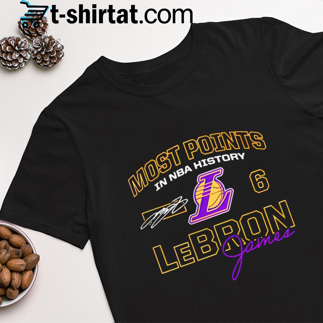 Most Points In Nba History Lebron James signature shirt