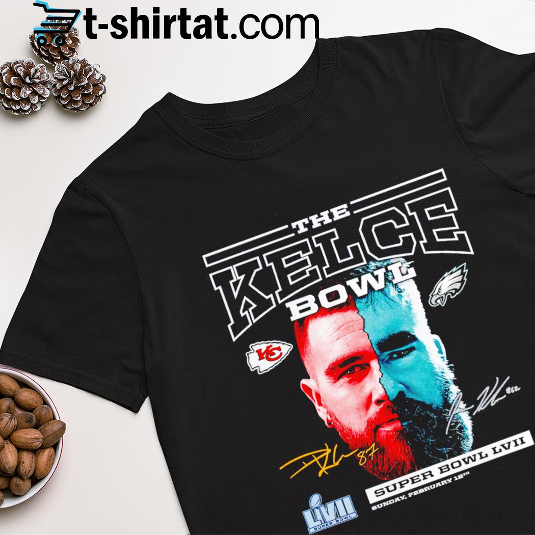 Travis Kelce and Jason Kelce the Kelce Bowl Super Bowl LVII signature shirt
