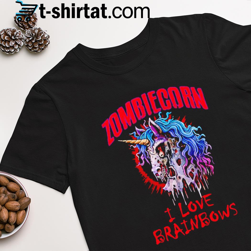 Zombiecorn i love brainbows Halloween shirt